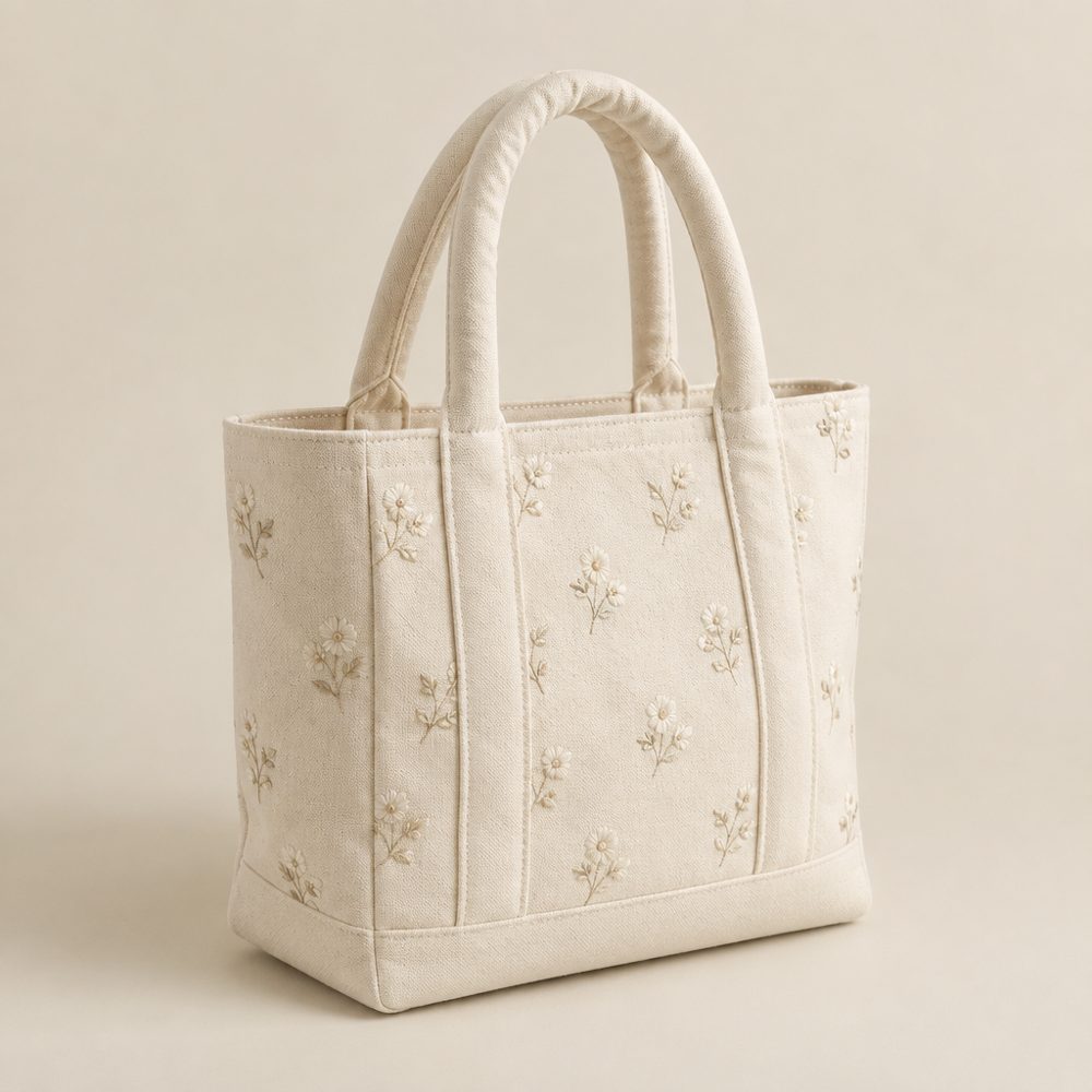 Compact embroidered