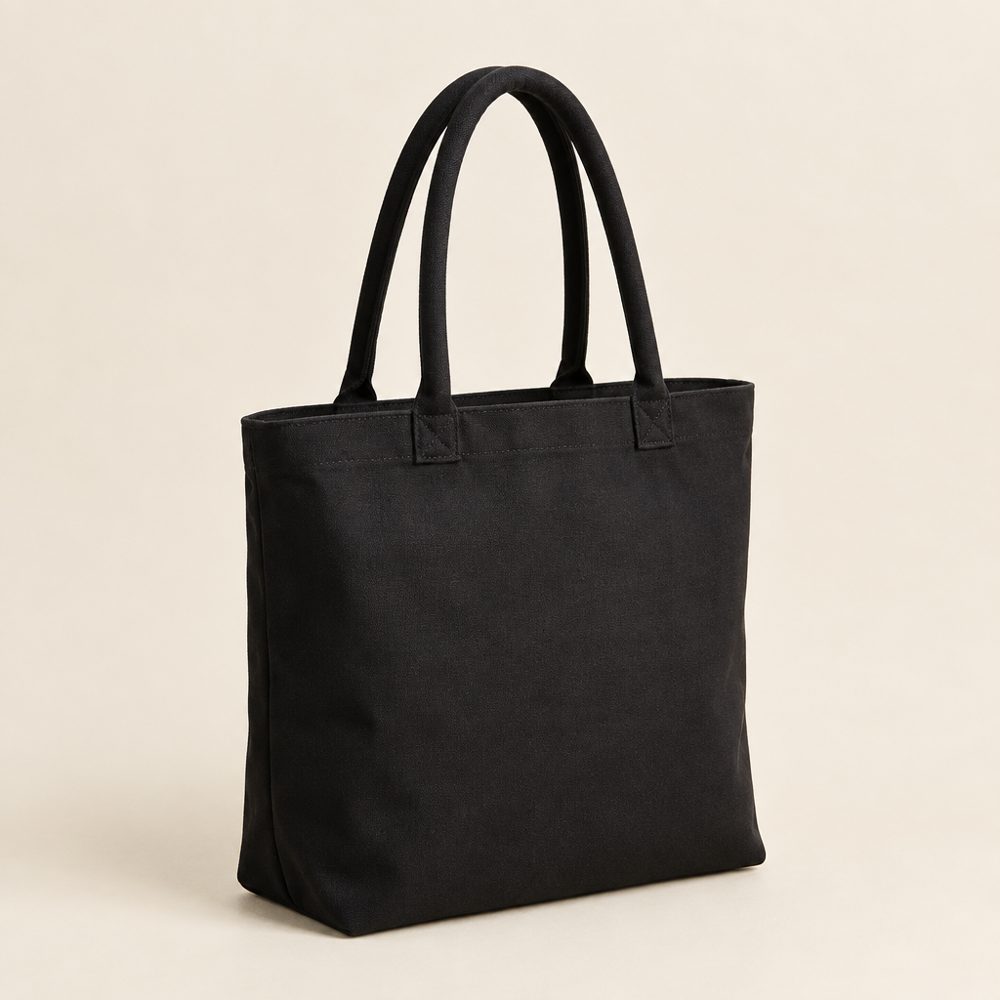 Dyed black canvas