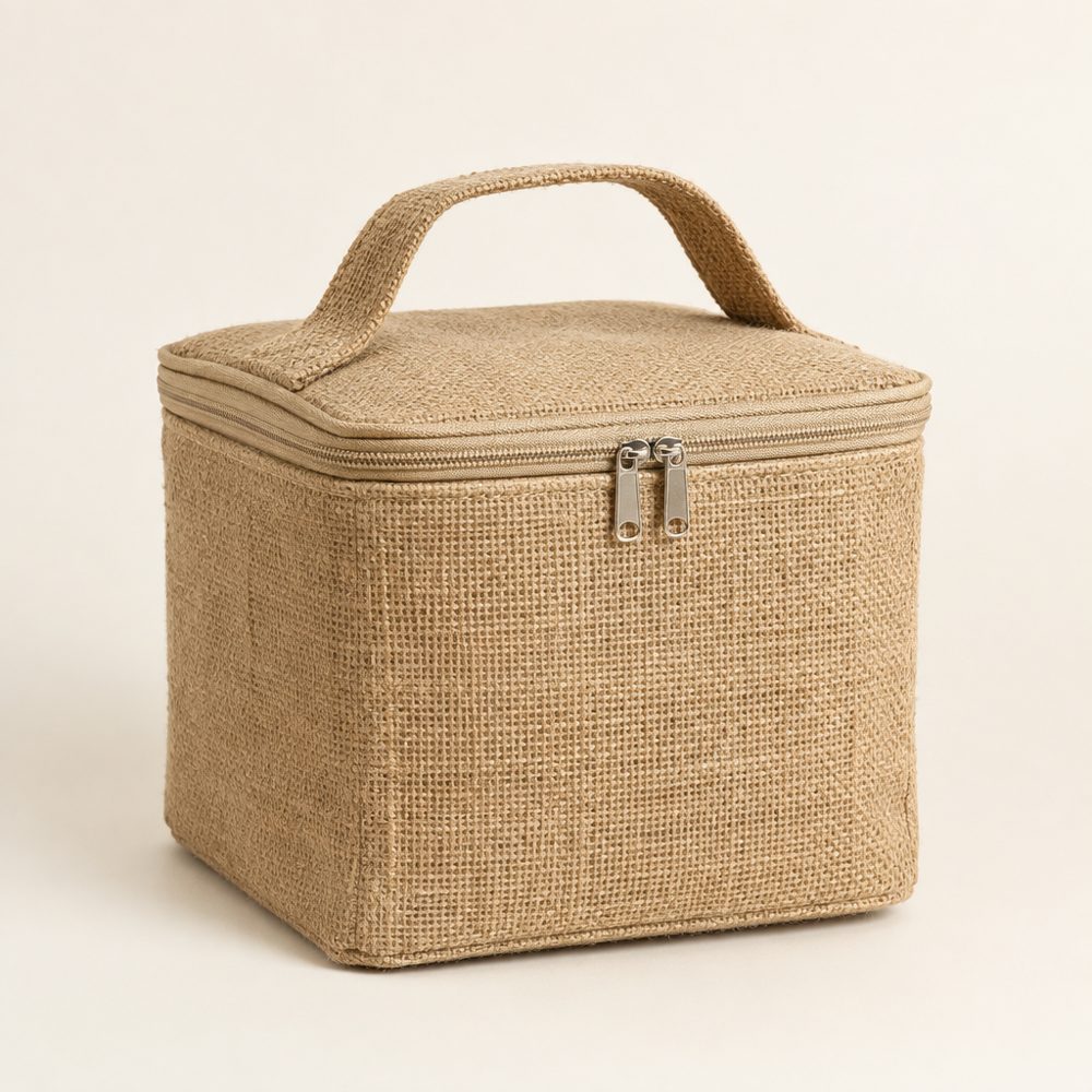 Jute insulated lunch