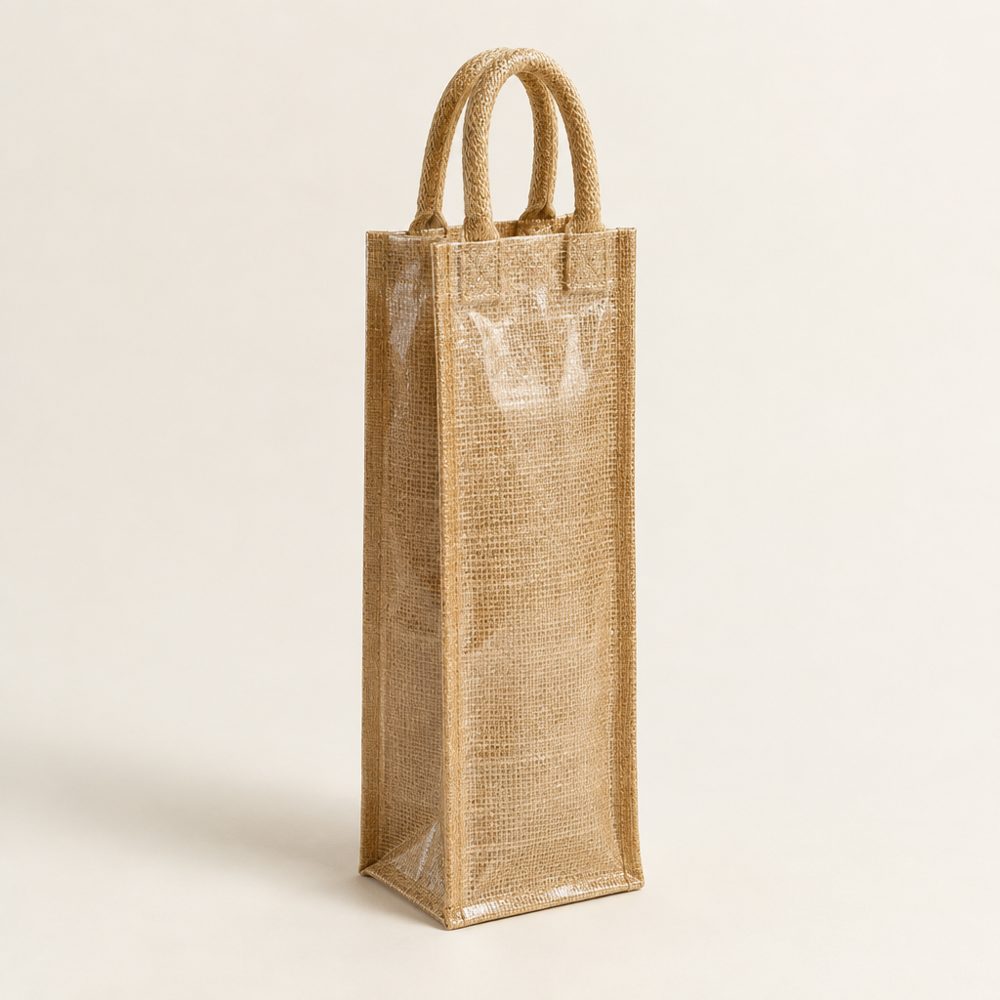 Laminated jute bottle